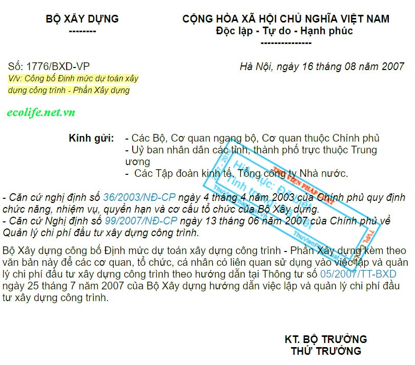 Định mức 1776